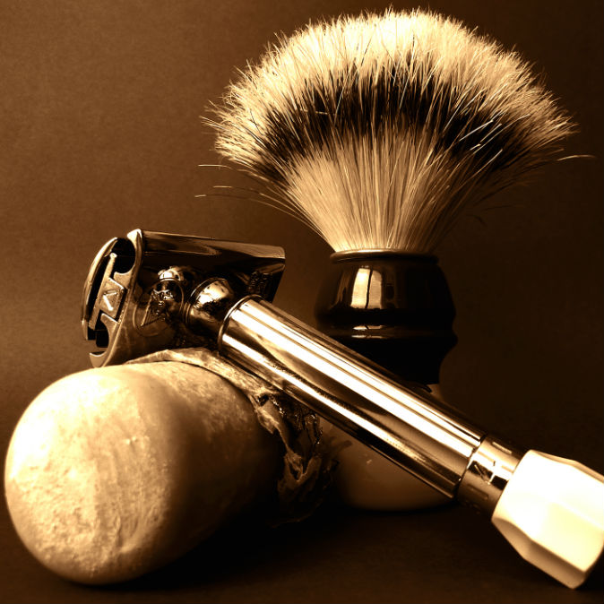 utensilios de um barbeiro.